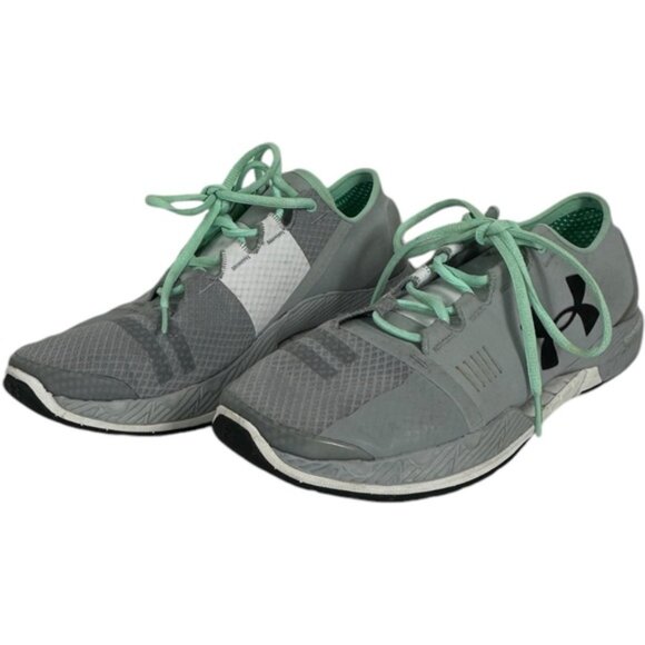 Under Armour Speedform Sneakers Running Shoes Womens Size 9 Grey Teal Athletic - Picture 5 of 12